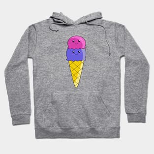 Cute Kawaii 2 scoop Ice Cream Hoodie